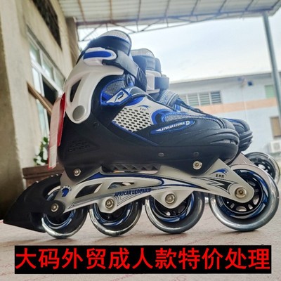 跨境现货外贸单排男女轮滑鞋溜冰鞋四轮旱冰鞋子成人大学pu直排|ms