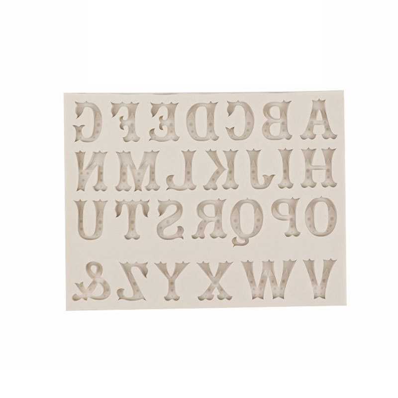 Encaje punto letras y números silicona molde chocolate fondant hornear decoración Accesorios