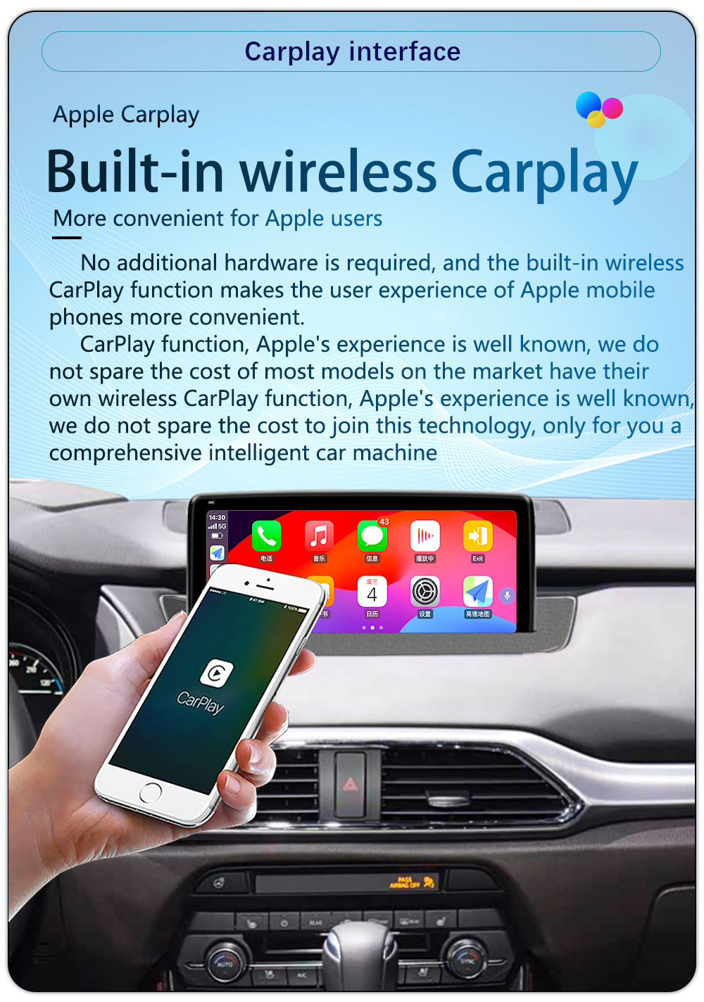 Suitable for 16-21 Models 10.25inch Mazda Cx-9 Dual-System Modified Central Control 8-Core Android Large-Screen Navigator