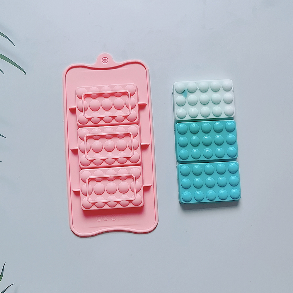 3 chocolate redondo 464 galletas molde de silicona pastel helado pudín molde de postre jabón utensilios