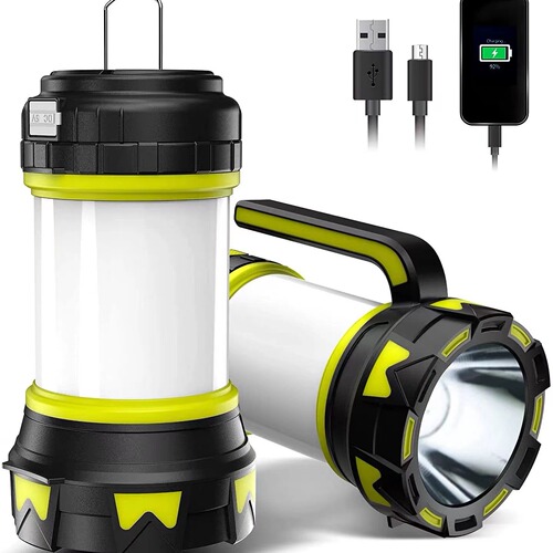 Large floodlight outdoor multi-functional camping portable lamp USB rechargeable emergency strong light searchlight with output