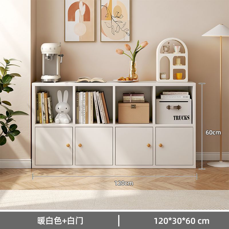 [도어가 있는 8개의 그리드] 120*30-따뜻한 흰색