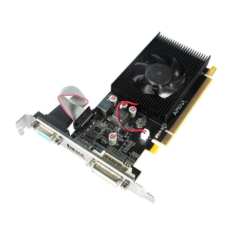 Новая видеокарта AMD HD6450 2G видеокарта маленькая коробка полупрозрачная - высокое - разрешение карта высокое - разрешение платформа независимая видеокарта