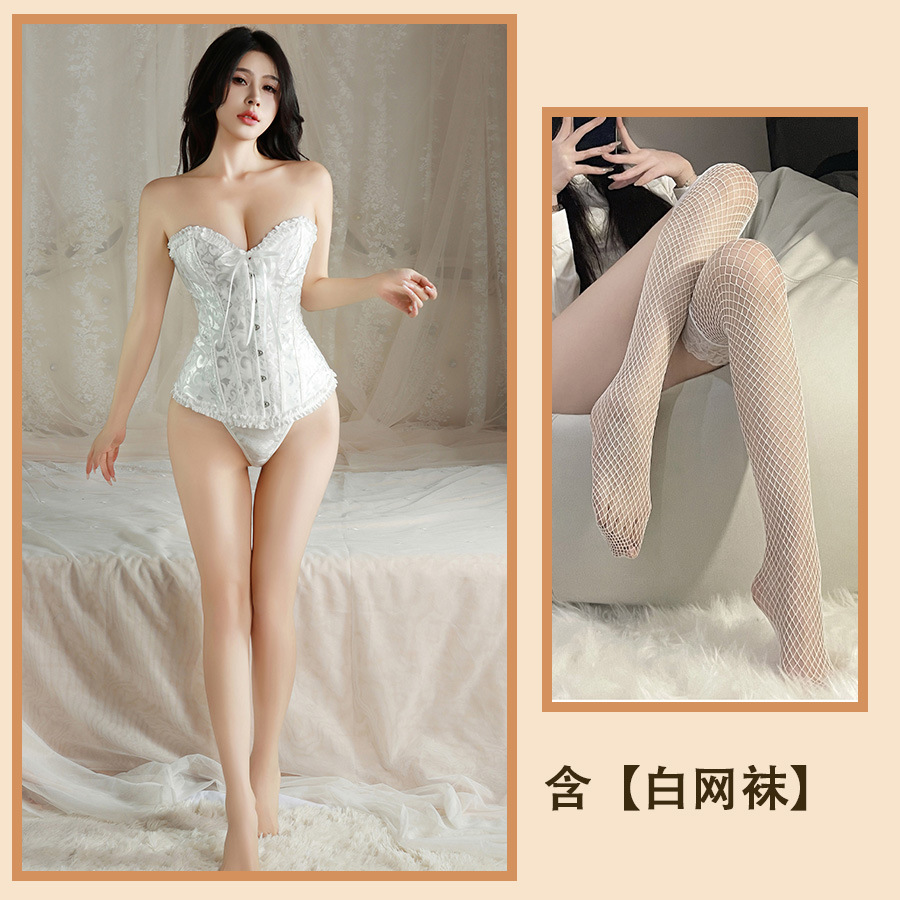화이트 화이트 그물 양말