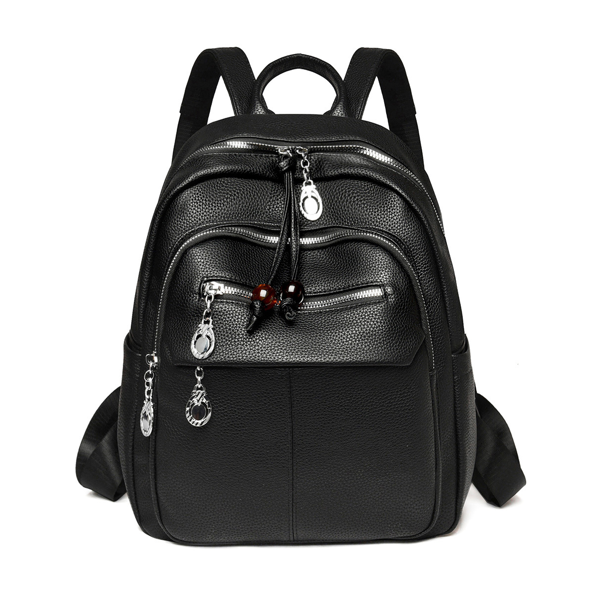 Mochila de Cuero para Mujer de Cuero PU Antirrobo Multicapa para Uso Diario y 通勤