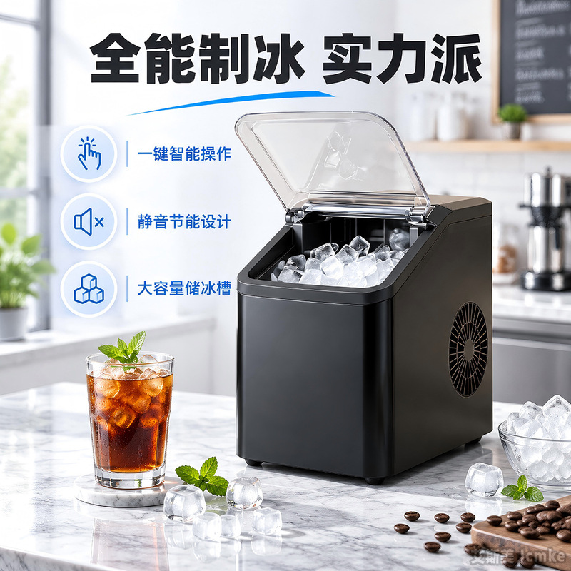 Bullet ice, ice water, beer, bar, KTV, juice, stall, camping, home, dormitory, ice maker 15KG, automatic cleaning Bullet ice, ice water, beer, bar, KTV, juice, stall, camping, home, dormitory, ice maker 15KG, automatic cleaning