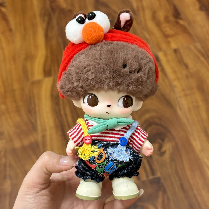 仅娃衣】DIMOO WORLD毛绒挂件衣服娃衣牛仔裤双拼背带裤套装着替|undefined