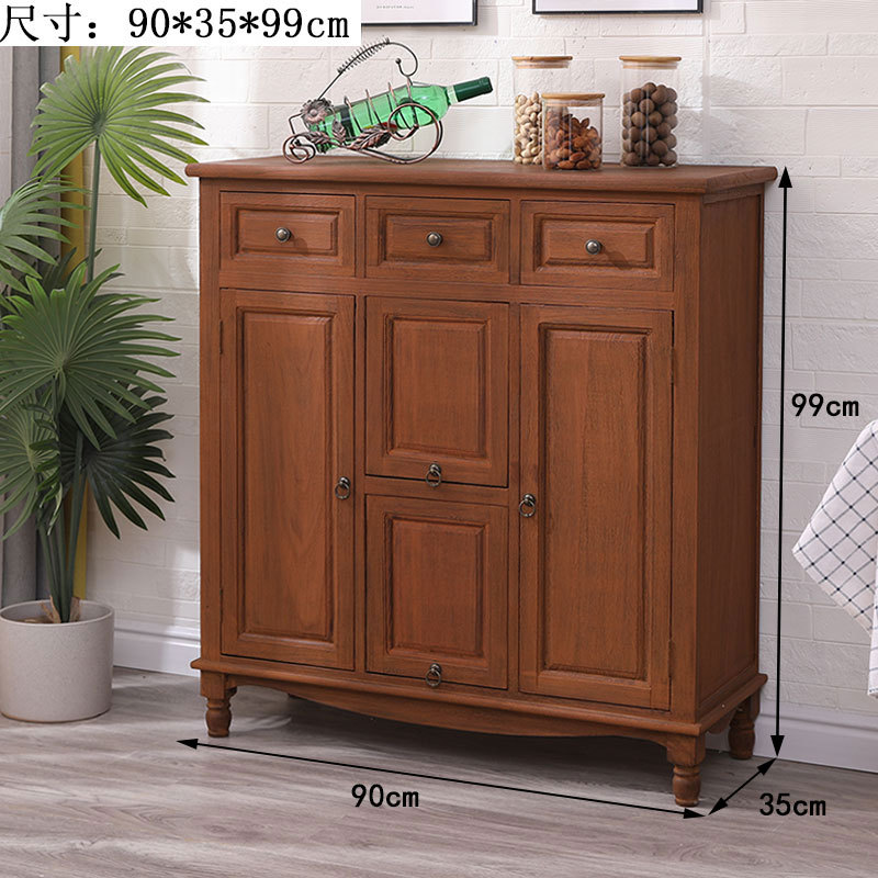 Fábrica directa de cinco cubículos de madera sólida gabinete de almacenamiento sala de estar dormitorio cabecera de cama retrógrado pequeño gabinete borde del estante image 17