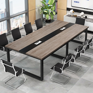 Long Conference Table Simple Modern Size Meeting Room Office Table and Chair Combination Training Room Rectangular Long Table