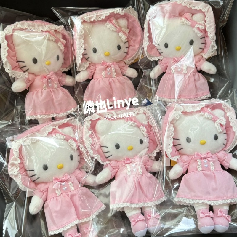 粉色洛丽塔hellokitty包包小挂件女生可爱背包饰品毛绒公仔挂饰|undefined