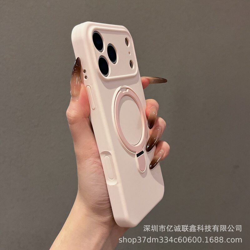 Liquid Silicone Stand Magsafe Magnetic Holder Suitable for Apple 17Promax Mobile Phone Case Iphone16 Full Cover Set 3 Liquid Silicone Stand Magsafe Magnetic Holder Suitable for Apple 17Promax Mobile Phone Case Iphone16 Full Cover Set 3