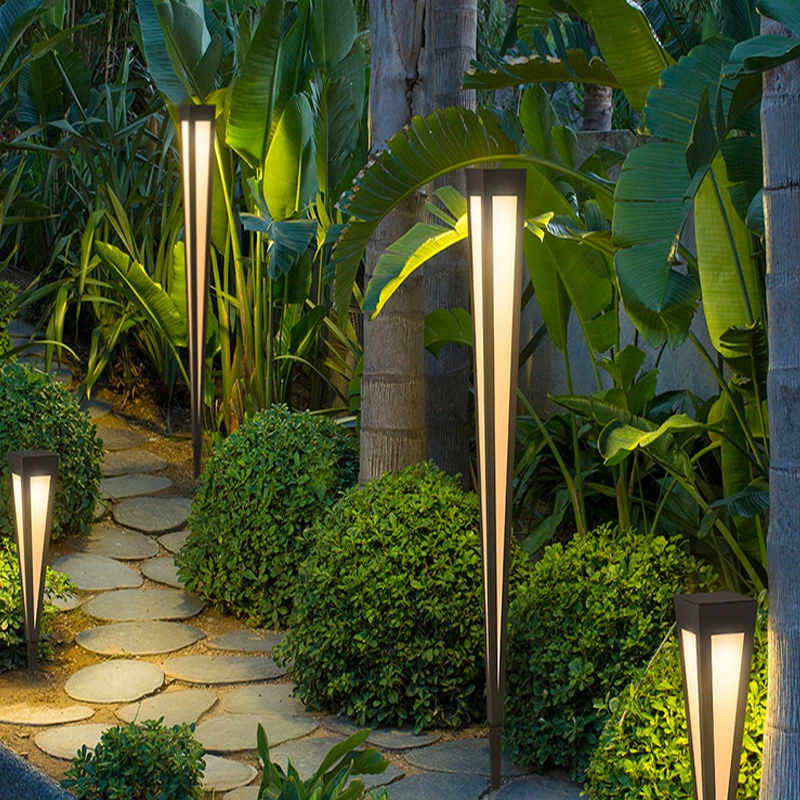 Солнечный наружный свет водонепроницаемый наружный современный минималистичный газонный свет садовый свет ландшафтный свет садовый свет световой разъем