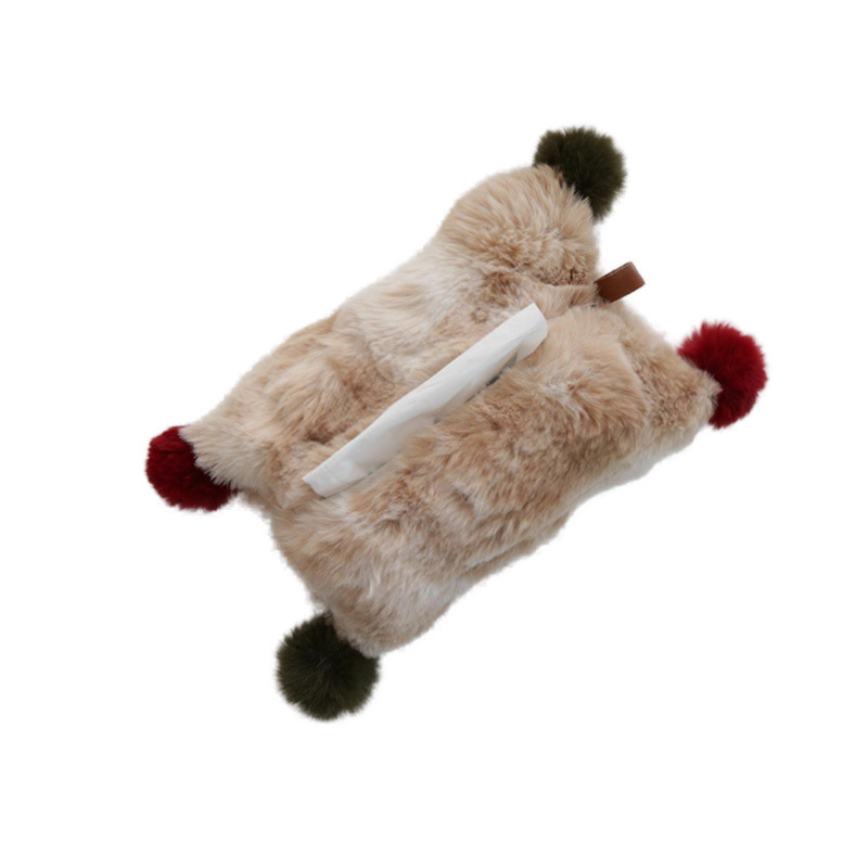 雰囲気感のあるぬいぐるみティッシュ袋家庭用車載布芸ティッシュケース紙袋客間の軽いナプキン袋工場