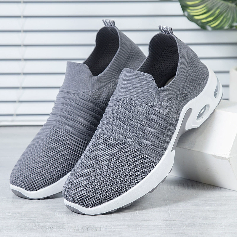 Фабричная 3D трехмерная тканая мужская обувь, дышащая удобная ленивая обувь на одной педали, повседневная обувь с мягкой подошвой, папа, обувь