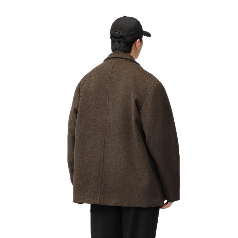 美拉德绵羊毛呢西装外套男冬季2025新款阿美咔叽古着英伦西服男装|undefined