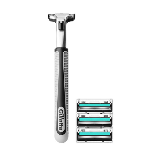 Gillette Weifeng double-layer shaving environmentally friendly 1-blade 3-head men's razor manual razor head