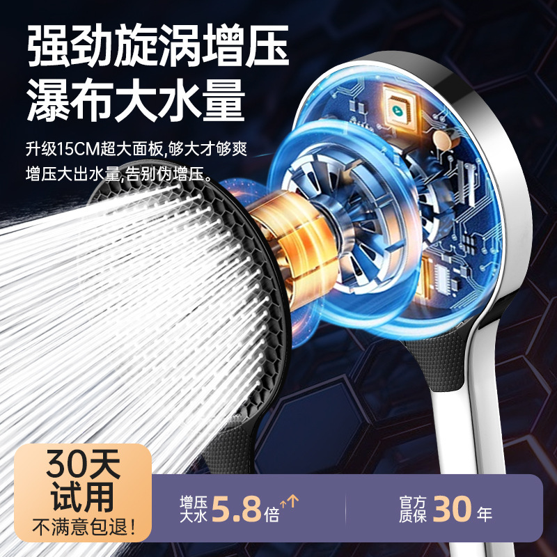 スーパーブーストシャワー 超加圧大型パネルシャワーヘッドセット 浴室用シャワーヘッド 大水量シャワーヘッド|undefined