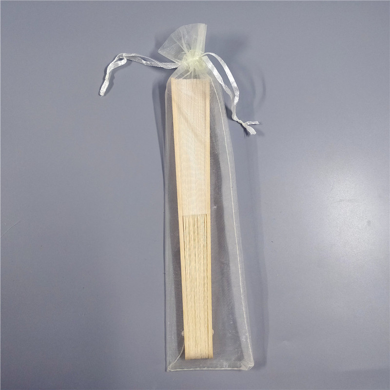 Bolsa de organza 6*26cm ventilador color sólido organza bolsa pura perla blanca organza cordón bolsa embalaje de la joyería