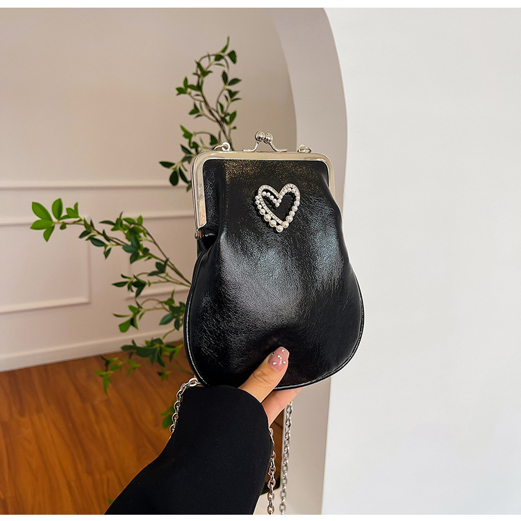 Personalized, fashionable and casual shell phone bag, new retro crossbody bag, lapel handbag, commuting single-shoulder crossbody bag undefined