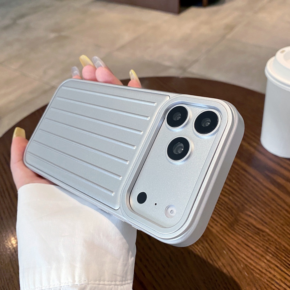 RI-MOWA-Style Dreifach-Schutzhülle mit Streifenmuster in Unifarben, passend für Apple 17/16 PRO MAX und iPhone 15/14_voghion.com