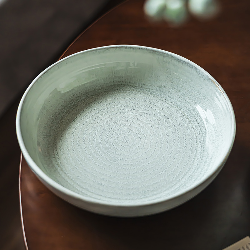 Retro simple cuenco de cerámica de anillo cubiertos domésticos cuenco práctico cuenco de platos cuenco de ensaladas cuenco de pasta cuenco