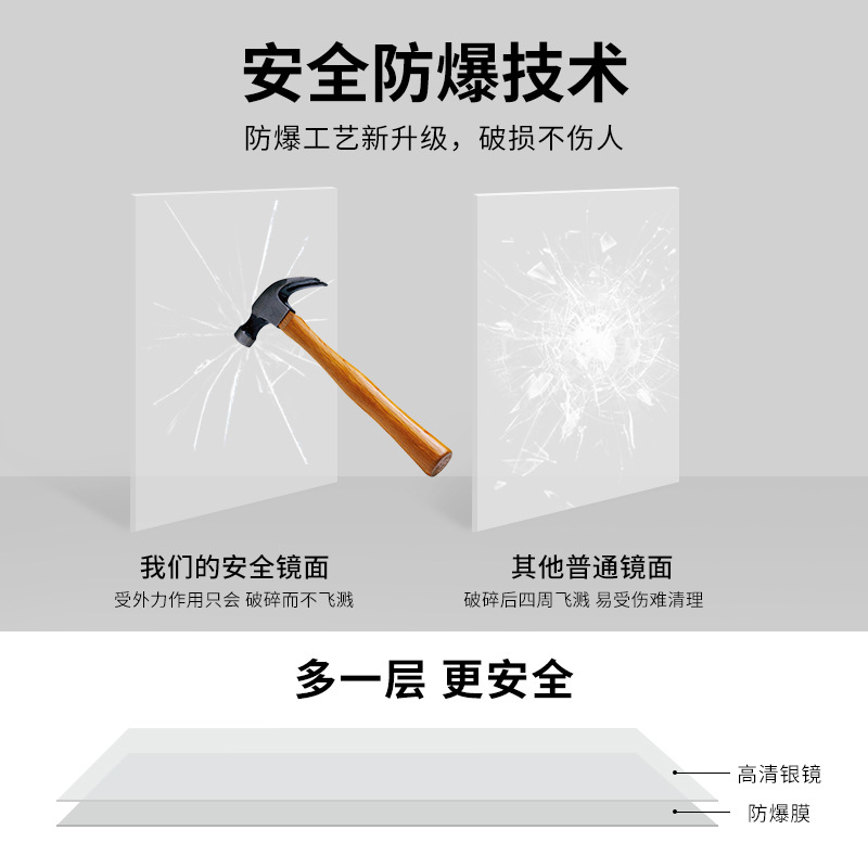 Espejo de cuerpo entero pared colgante pared espejo de suelo inns vestir espejo dormitorio doméstico simple espejo de prueba sin marco