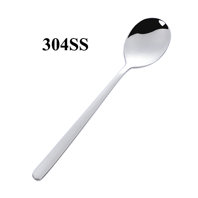 Grado de alimentos cucharas de comida caseras cucharas de estilo coreano mango largo guarnición de acero inoxidable 304 guarnición de guarnición de guarnición