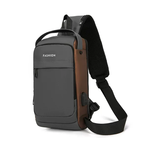 Men's Vintage Bogie Bag Shoulder Bag Business High-end Sense Large Capacity Crossbody Bag Large Capacity Chest Bag Men's Trendy Brand