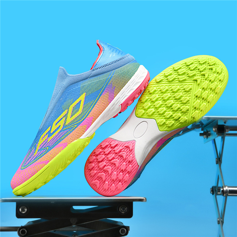 Zapatillas de Fútbol Infantil Sin Cordones de TPU y Caucho Ligeras y Flexibles para Césped Natural y Artificial image 18