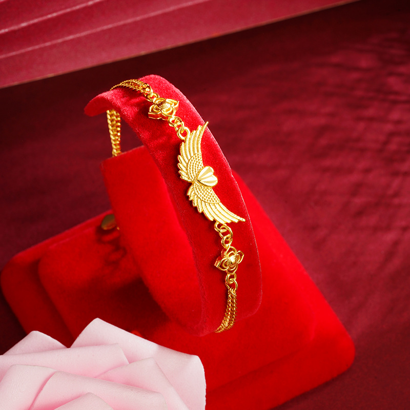 Vietnam oro águila alas pulsera de los hombres y las mujeres alas amor durante mucho tiempo no se desvanece en vivo caliente Fábrica de la joyería al por mayor