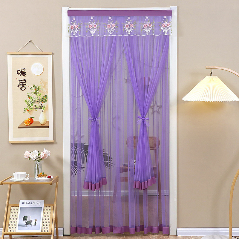 Summer Mosquito and Fly Repellent Household New Model No-Punch Door Curtain Magic Double-Layer Lace Partition Curtain Kitchen Screen Curtain Bedroom Summer Mosquito and Fly Repellent Household New Model No-Punch Door Curtain Magic Double-Layer Lace Partition Curtain Kitchen Screen Curtain Bedroom