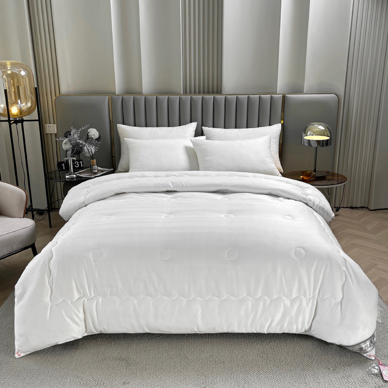 Pure Cotton Silk Blanket 100% Mulberry Silk Full Cotton Winter Comforter Double Summer Cooling Blanket Home Spring Bedding Student Air Conditioner Blanket