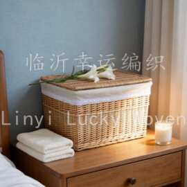 厂家直销柳编圆柱形衣服收纳筐 方形 酒店洗衣篮 酒店用品篮