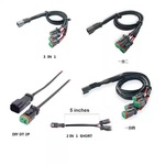 19.6英寸雾灯防水线束DT公转母一分二一分三一分四Y型输出转换线