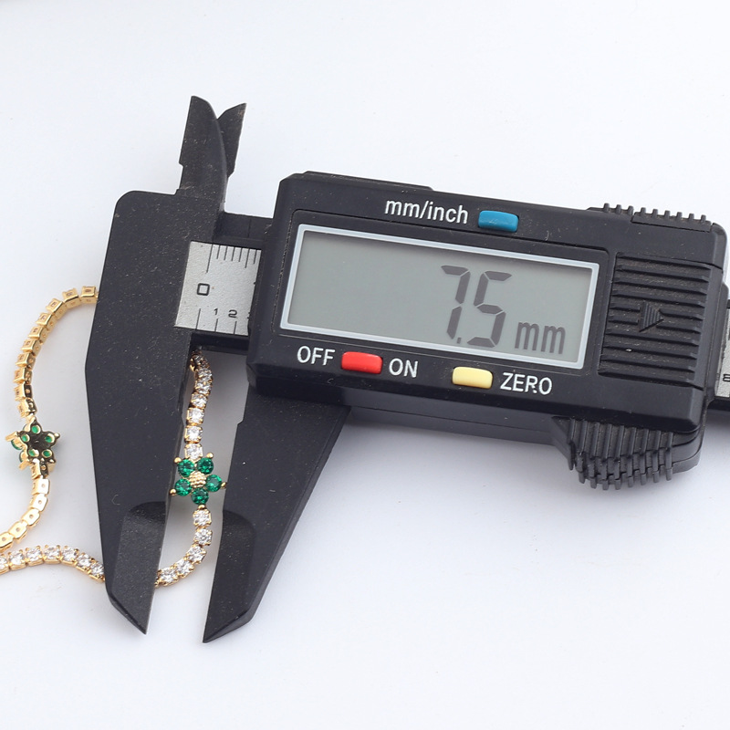 Simple Style Flower Zircon Copper Tennis Chain Choker Wholesale display picture 2