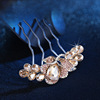 Hairgrip, crystal, hair accessory for bride, Korean style, flowered