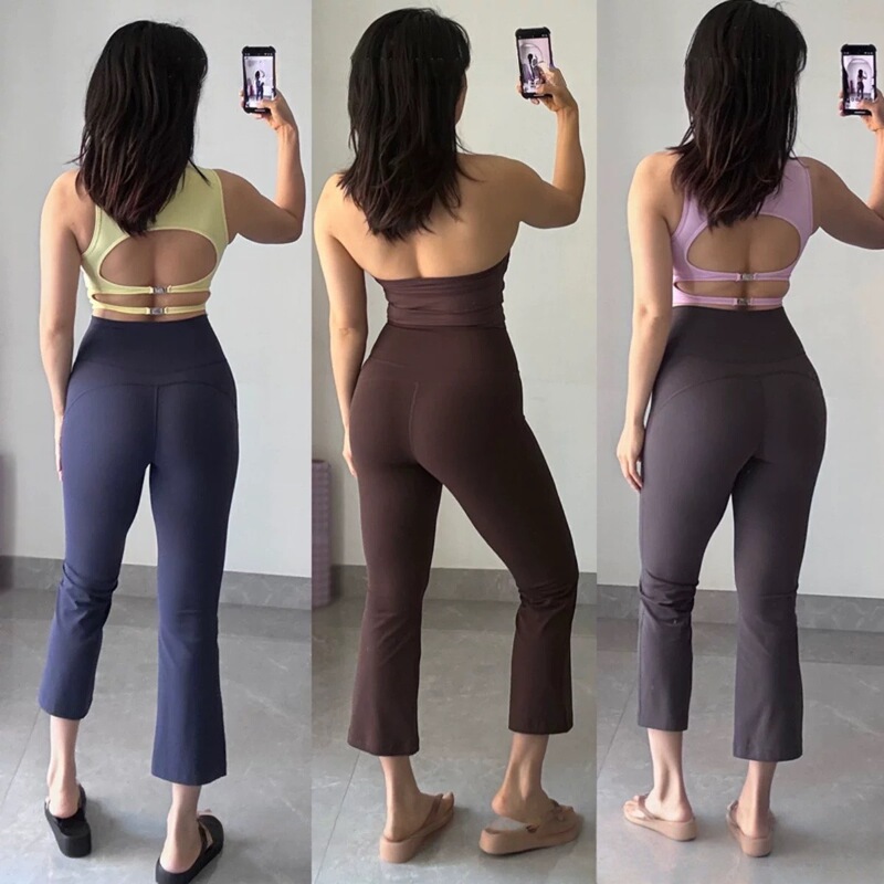Cropped Micro Yoga Pants Quick-drying Beautiful Hip Women's High Waist Hip-lifting Women's Fitness Pants Small Slimming Sports Pants 1763