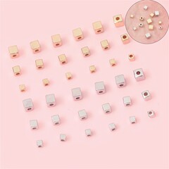 Versatile affordable plastic CCB square right-angle spacer beads spacer pieces DIY beading handmade bracelet necklace material accessories