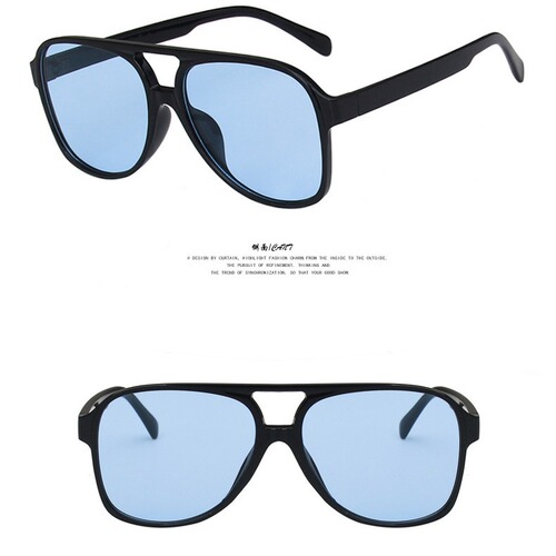 【Wholesale】Retro Double-Bridge Sunglasses with Trendy INS Personality, Large-Framed Frog-Mouth Sunglasses for Netizens