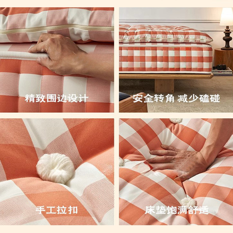 马尾毛纯手工床垫无胶水母婴级双人天然独立袋弹簧床垫席梦思软垫|undefined