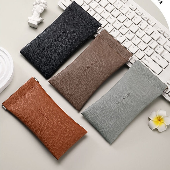 [Travel] Super Soft Student Eyeglasses Pouch, Sunglasses Storage Case, Pressure-Resistant Protective Cover for Myopia Glasses