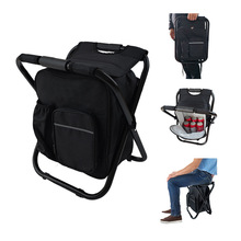 户外多功能钓鱼冰包凳野外露营马扎便携式折叠凳水果储物保温背包