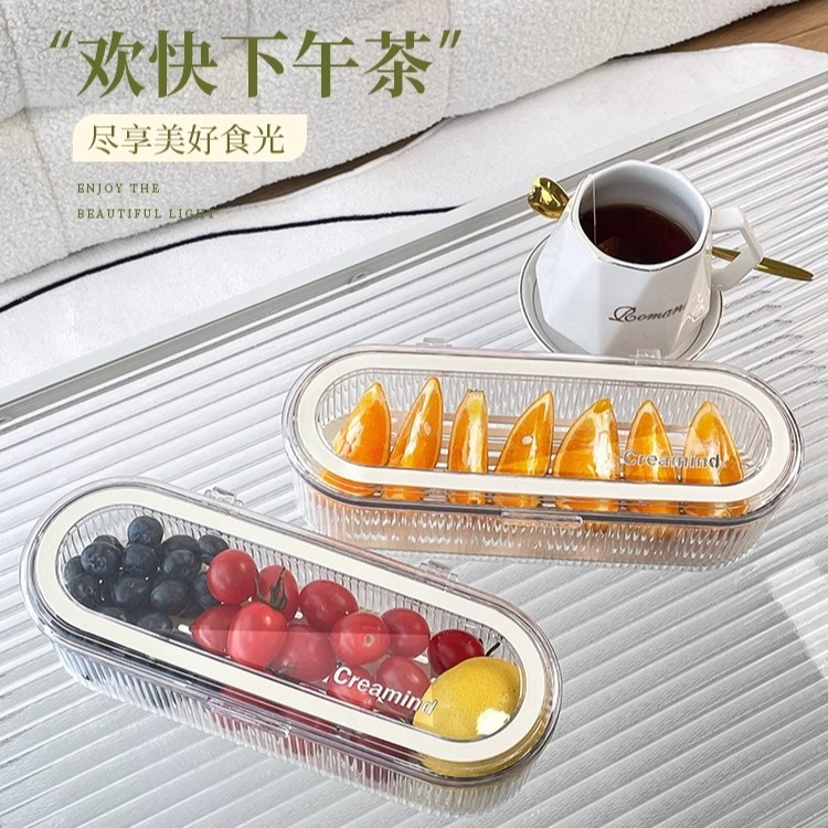 Caja Escurridora de Almacenamiento para Frutas de PP+PET para Sala de Estar image 3