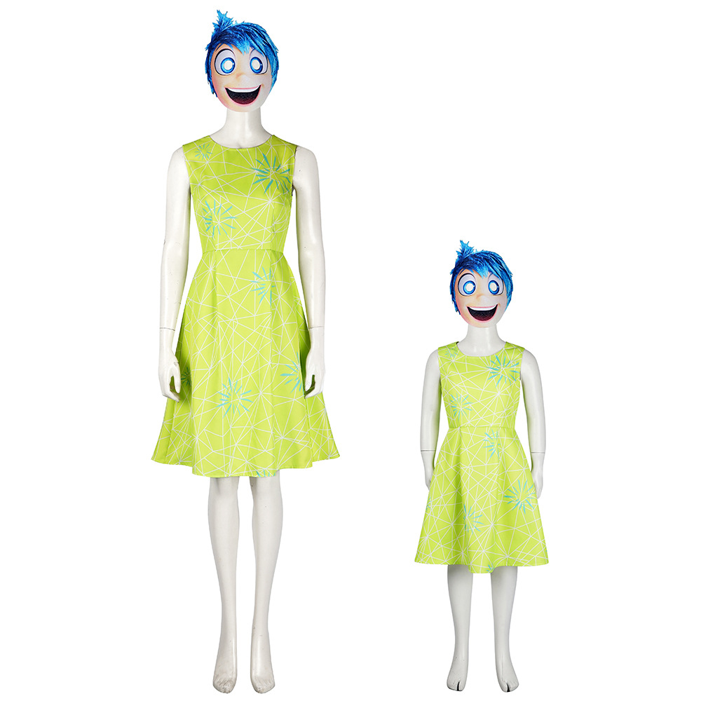 Inside Out 2 Cosplay Lele Dress Mask Suit Cos Clothing Adult Performance Clothing