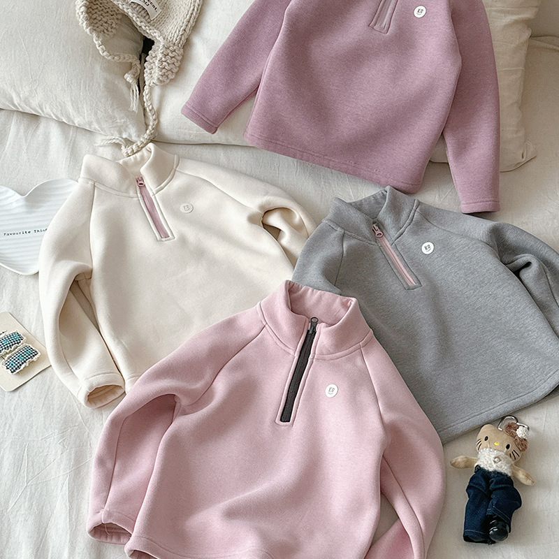 [al contado] 380 gramos de suéter de Cachemira de algodón para niñas, nuevo uniforme escolar de Cachemira para niños en invierno 2025