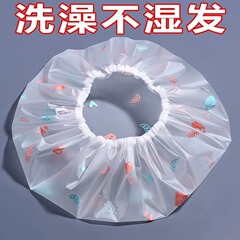入浴帽の女性の防水風呂の頭カバー大人の子供がかわいい韓国の夏の台所の炒め物の油煙防止帽子