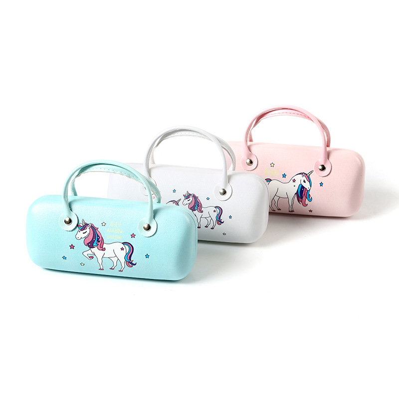 Portable Glasses Case, Children's Sunglasses Case, Cartoon Spray-Painted Fashion Glasses Case, Iron Box, Custom Glasses Case