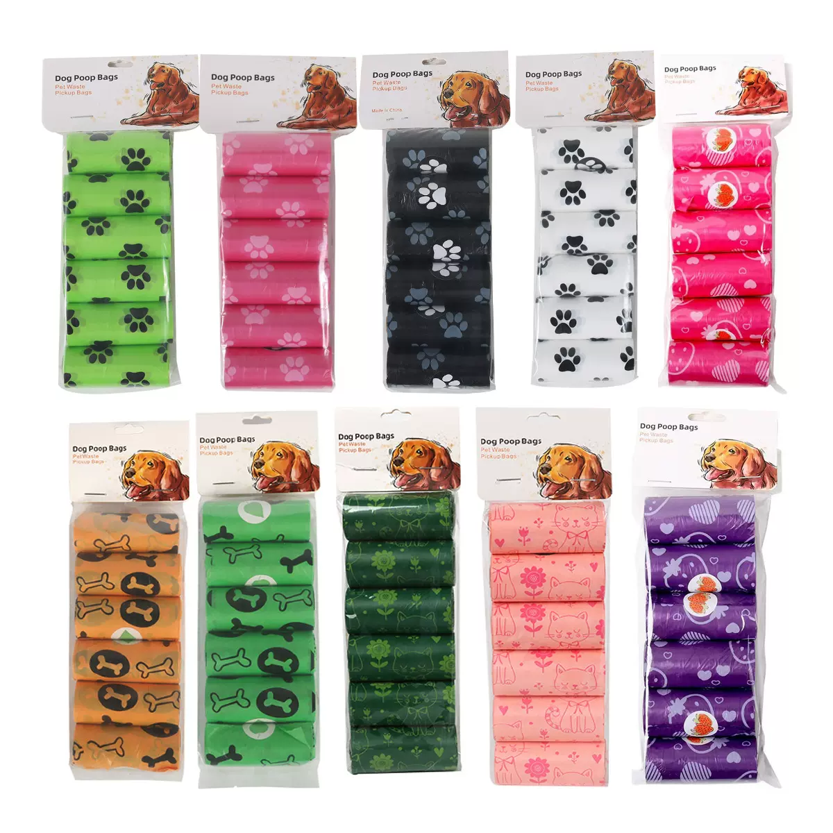 宠物清洁用品可降解宠物垃圾袋狗屎袋便便袋拾便袋袋装厂家现货