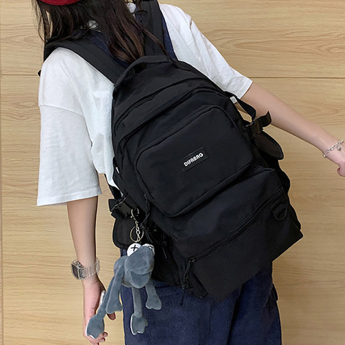  New School Bags for Women Korean Version High School College Students Computer Backpacks Junior High School Students Large Capacity Travel Backpacks for Men