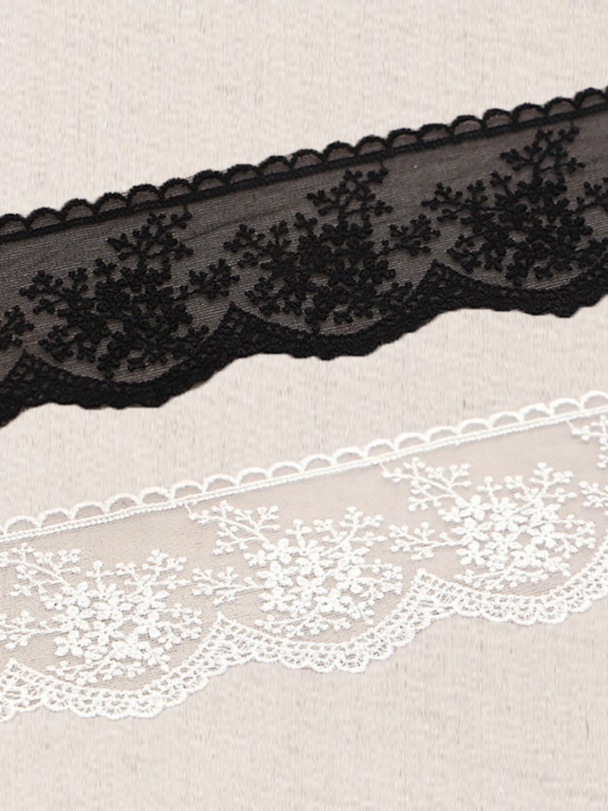 韩国进口欧根纱刺绣蕾丝满天星花边 装饰娃衣服装配饰手工7.5cm宽